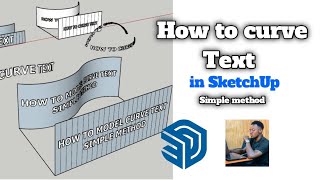 How to Curve Text in SketchUp [upl. by Vahe860]