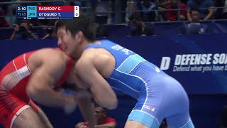 18 FS  65 kg G RASHIDOV RUS v T OTOGURO JPN [upl. by Ladnyc337]