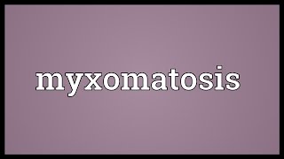 Myxomatosis Meaning [upl. by Stich]