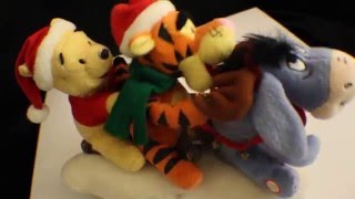 Gemmy Animated Musical Winnie the Pooh Tigger amp Eeyore On a Sled Ride CUTE [upl. by Narmis]