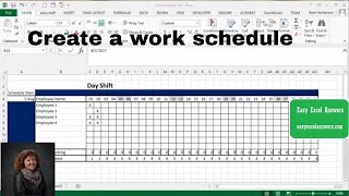 How to create a work schedule in Excel [upl. by Honan]