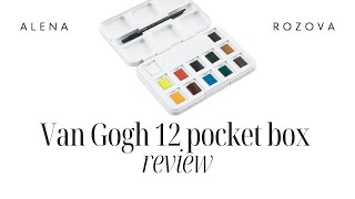 Van Gogh pocket box of 12 colors review [upl. by Anelys]