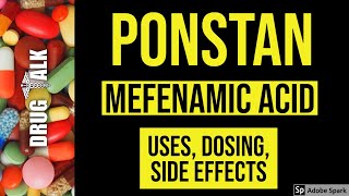 Mefenamic Acid Ponstan  Uses Dosing Side Effects [upl. by Keil180]