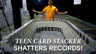 Meet the Teen Behind the World’s Largest Card Structure [upl. by Dagney]