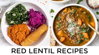 HOW TO COOK RED LENTILS ‣‣ 2 ways vegan [upl. by Iow]