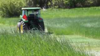 Cutting Hay in 2013 with John Deere 5083E [upl. by Paolo]