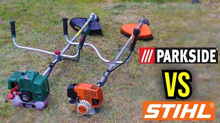 Parkside Kosa spalinowa PBS 2 D4 Vs STIHL FS 87 [upl. by Rehotsirk]