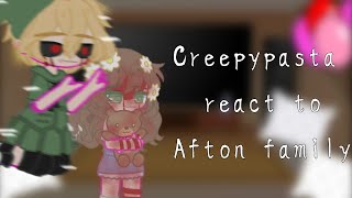 🔪Creepypasta react to Afton Family🎁my au [upl. by Marena]