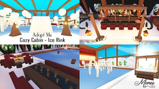 Cozy Cabin Tour amp Speed Build Ice Rink  Adopt Me Roblox [upl. by Hanala]