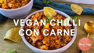 Vegan Chili Con Carne Recipe  How To Make The Best Vegan Chilli Con Carne  Classic Bakes [upl. by Razec]