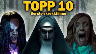 TOPP 10 VERSTE SKREKKFILMER VITENSKAPELIG BEVIST😱 [upl. by Davison]