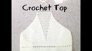 Detailed Halter Top Crochet Tutorial [upl. by Harbard]