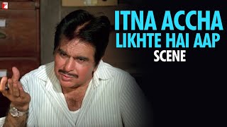 Scene Itna Accha Likhte Hai Aap  Mashaal  Dilip Kumar Amrish Puri  Dilip Kumar Best Movie Scene [upl. by Ennayram]