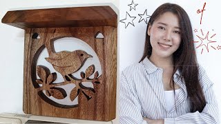 Make a wall hanging  Making patterned wall hangings with walnut wood [upl. by Aitahs]