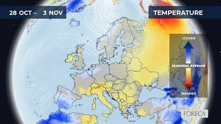 Monthly temperature forecast for Europe 25102024 [upl. by Zul809]