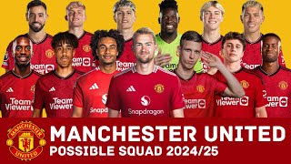 MANCHESTER UNITED Possible Squad 202425 With Current Transfer Rumours  Man United Possible Squad [upl. by Rivard652]