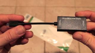 Micro USB to HDMI adapter unboxing and review [upl. by Raeann]