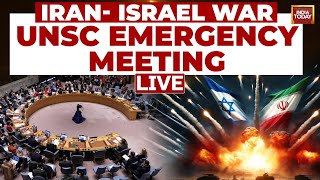 Iran Israel War LIVE  UN Security Meeting After Iran Attacks Israel  War News LIVE [upl. by Perloff919]