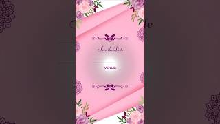 Blank Wedding Invitation background🌼🌸 shorts short [upl. by Llehsram]