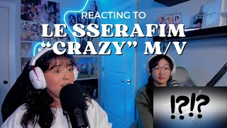 REACTING TO LE SSERAFIM 르세라핌 CRAZY OFFICIAL MV  our first reaction video ever [upl. by Ojoj]