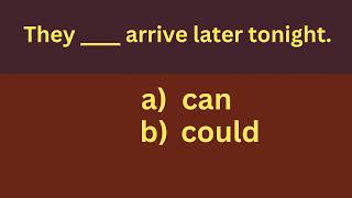 Can or Could Test Your Grammar Skills with This Quiz 💡📚 [upl. by Ardien]