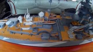 rc tirpitz aeronaut 1200 gun movement [upl. by Bordy413]