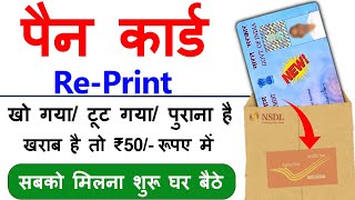 Pan Card Reprint Kaise Kare  Physical Pan Card Online Apply 2024  Reprint Pan Card Online NSDL [upl. by Rafaelof]