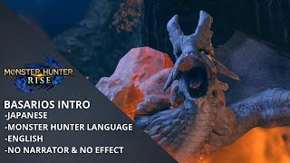 MH Rise Basarios Intro Japanese  Monster Hunter Language  English  No Narrator amp No Effect [upl. by Ahsitahs]