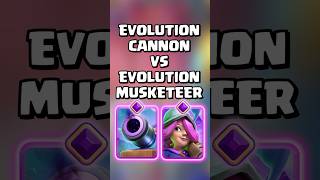 Evolution Cannon 💣 VS Evolution Musketeer 🔫 clashroyale shorts [upl. by Arimihc]