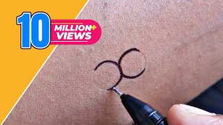 making a beautiful tribal tattoo with help pen cap and pen [upl. by Anees865]