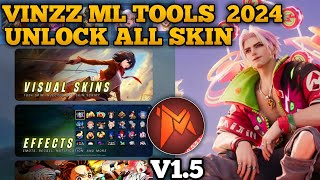 VINZZ ML TOOLS 2024 NO PASSWORD  INJECTOR ML  APK UNLOCK ALL SKIN MOBILE LEGENDS [upl. by Ettesoj]