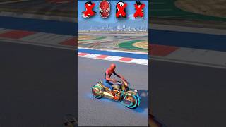 😂😱Super hero Bike Jumping Test gta shorts spiderman ironman goku [upl. by Victoria]