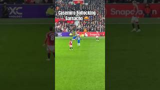 Casemiro bollocking Garnacho for not tracking back 🤬 manchesterunited ggmu casemiro garnacho [upl. by Conger]