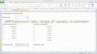 How to Calculate Net Present Value Npv in Excel [upl. by Arihsay]