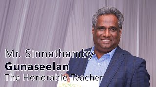 The Honorable Teacher Mr Sinnathamby Gunaseelans speech in Sydney Australia [upl. by Sinnej]