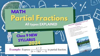 Partial Fraction  Polynomials  Class 9 ENGLISH VERSION  2024 [upl. by Ardni]