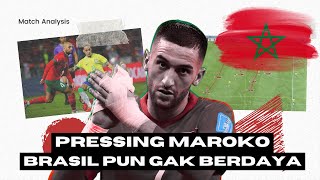 Blok Press Maroko Sulitkan Brasil  Gaya Main Konsisten dari Piala Dunia [upl. by Mallorie]