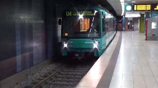 VGF Bombardier U525 Wagen 664 kuppelt an in Frankfurt Seckbacher Landstraße [upl. by Anneuq]