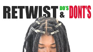 how to retwist locs starter loc friendly  water and oil only  palm rolling method [upl. by Stearne909]