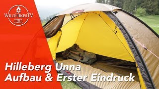 Hilleberg Unna  Aufbau amp erster Eindruck vom 1 Personen Zelt [upl. by Ardelis]