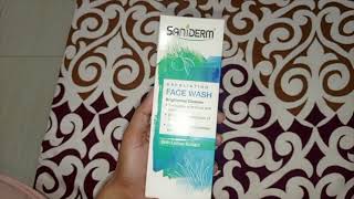 SaniDerm facewash Review  oily skin  sulphate free facewash [upl. by Delanty996]