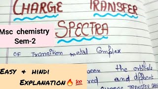 charge transfer spectra in hindiMsc chemistry spectroscopy amp group theorycharge transfer spectra [upl. by Dumond]