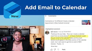 The BEST way to add emails to your calendar in New Outlook [upl. by Ojyllek433]