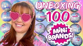 not clickbait FACE REVEAL UNBOXING 100 DISNEY MINI BRANDS PACKAGES [upl. by Larrie]