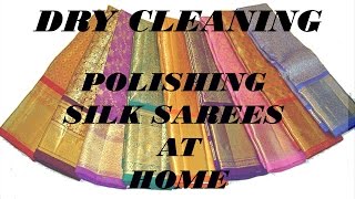 Dry CleaningHow to dry wash Sarees at HomeSilk Saree Dry Cleaning at HomeSaree dry cleaning [upl. by Xirdnek383]