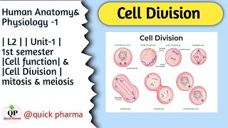 Cell function  Cell Division  Mitosis  Meiosis  Cell cycle  L2 CH2 Unit1 HAP1st sem [upl. by Lorak282]