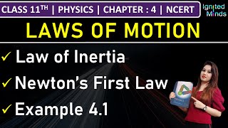 Class 11th Physics  Law of Inertia  Newton’s First Law of Motion  Example 41  Chapter 4  NCERT [upl. by Mihe]