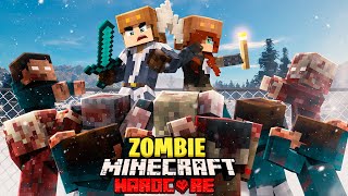 surviving in a frozen zombie apocalypse in hardcore minecraft [upl. by Neztnaj]