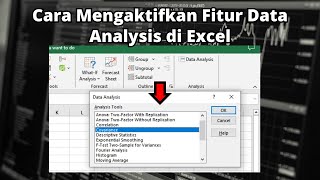 Cara Mengaktifkan Fitur Data Analysis di Excel [upl. by Beisel]