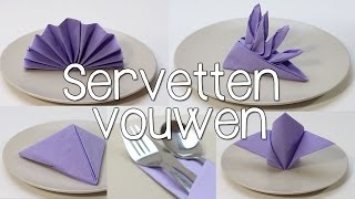 5 manieren om Servetten te vouwen [upl. by Eltsyrc595]